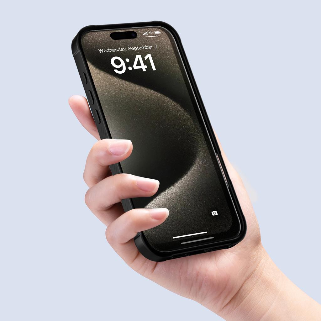 GW20 Für iPhone 16 Pro Max Hülle Kompatibel mit MagSafe Skin-Touch TPU+PC Ständer Handyhülle