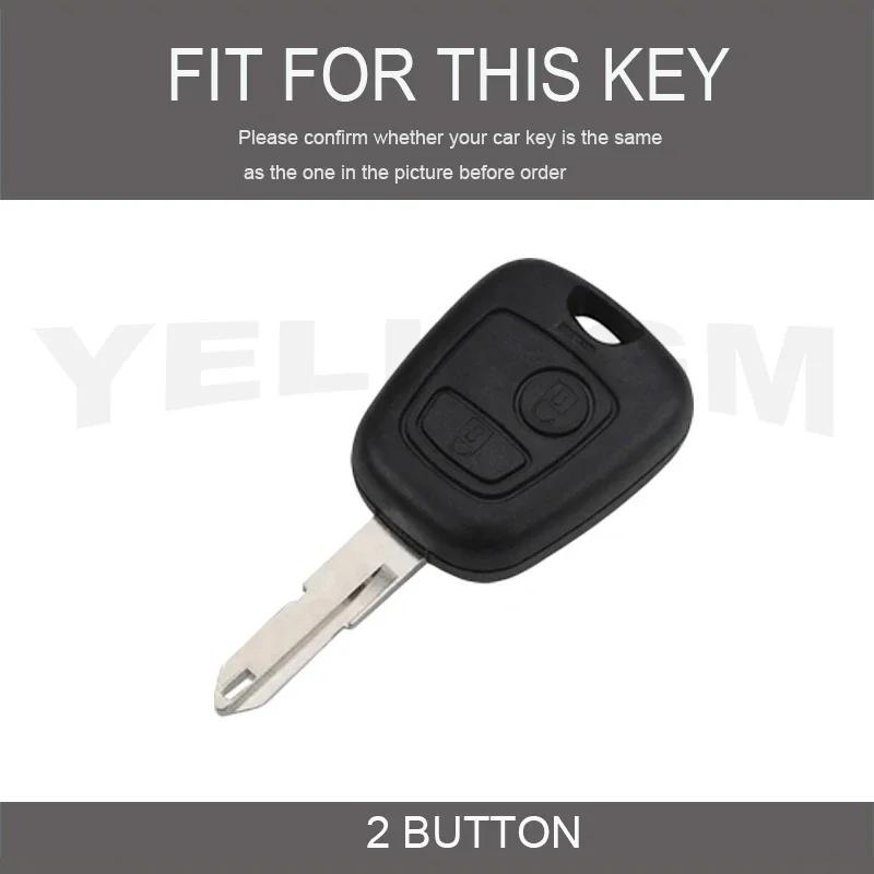 TPU Car Remote Key Case Cover Shell Fob Keychain for Peugeot 107 206 207 307 for Citroen C1 C2 C3 C4 for Toyota Aygo Keychain