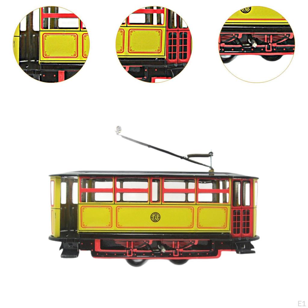Miniatur-Modell Straßenbahn Fahrzeuge Spielzeug realistische Ornament Dekor Eisen antiken Stil Transport Auto