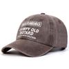 Unisex WARNING GRUMPY OLD BASTARD Print Wash Baseball Caps Spring and Autumn Outdoor Adjustable Casual Hats Sunscreen Hat