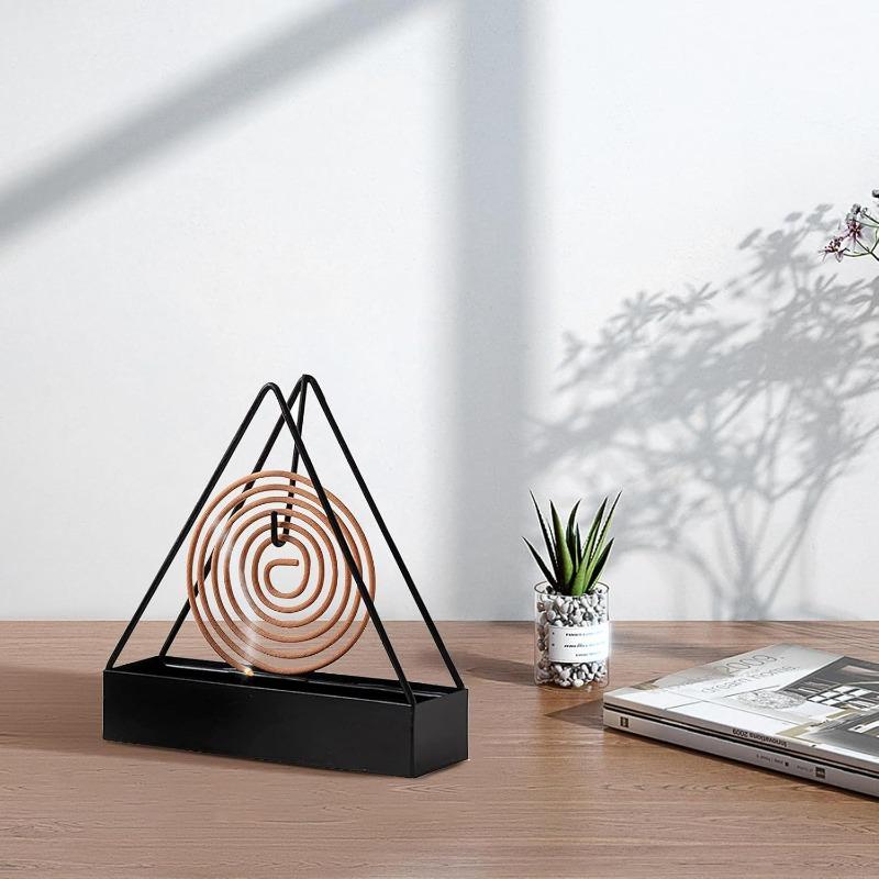 Triangle Mosquito Coil Holder Household Creative Fireproof and Anti-scalding Mosquito Coil Tray Holder Stove Bracket Ash Tray
