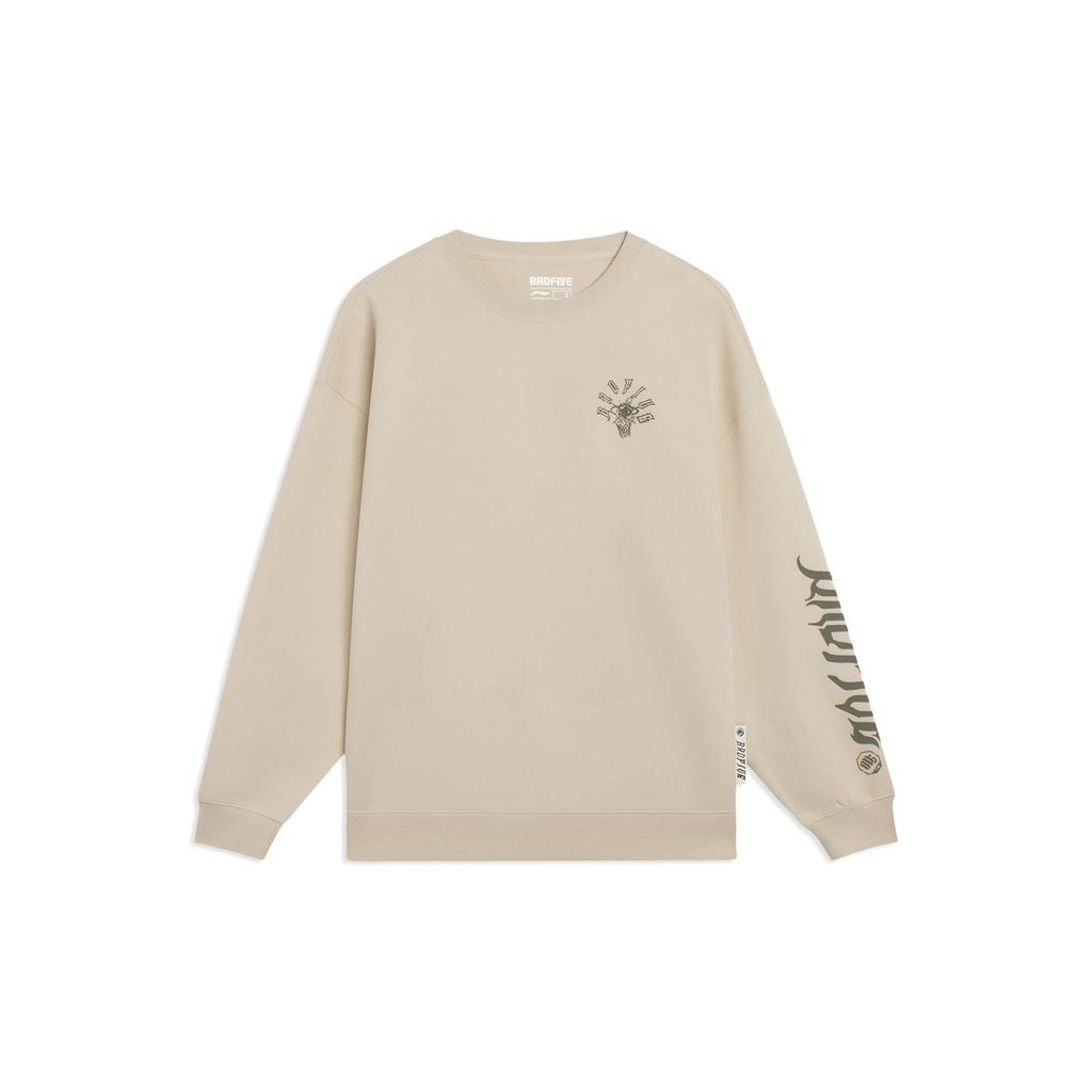 Li Ning Badfive Sweatshirt Unisex Light Milk Umber AWDT087-1