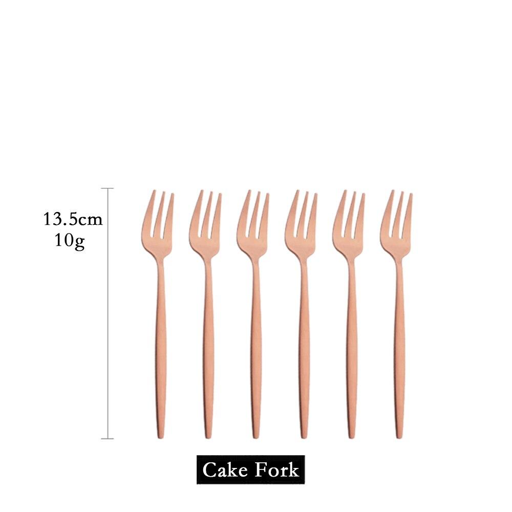

6 шт. мини-набор вилок для фруктового торта, закусок из нержавеющей стали, чай, набор вилок для фруктов, десертная вилка, белое золото, маленькая вилка для салата, посуда ярко-розовый