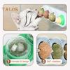 4Pcs Catnip Licking Balls Rotatable Wall Cat Edible Ball Toy with Natural Catnip Silvervine Safe Healthy Kitten Teeth Cleaning Dental Toy for Indoor