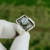 Natural Aquamarine Rough Gemstone Multi Stone Adjustable Ring 925 Silver