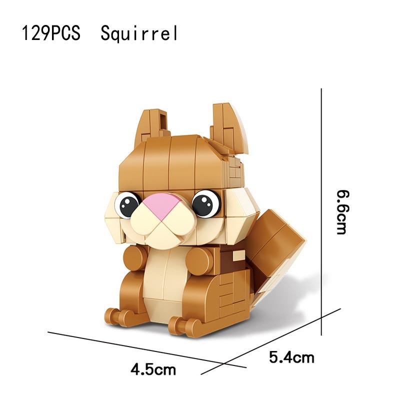 Creative Animal Koala Dog Kookaburra Penguin Flamingo Collie Sea Lions Raccoon Mini Figures Building Bricks Kid Block Toys