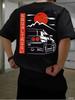 2026 New Japanese Style Car JDM Culture Racing T-shirt Men's Printed Street Oversized Casual 100% Cotton Top T-shirt