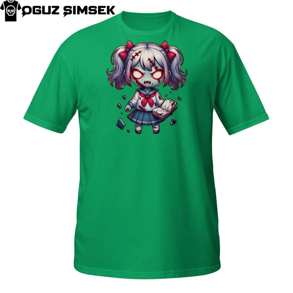

Undead Manga Girl Shirt – Zombie School Uniform Anime Halloween Design Tee XL