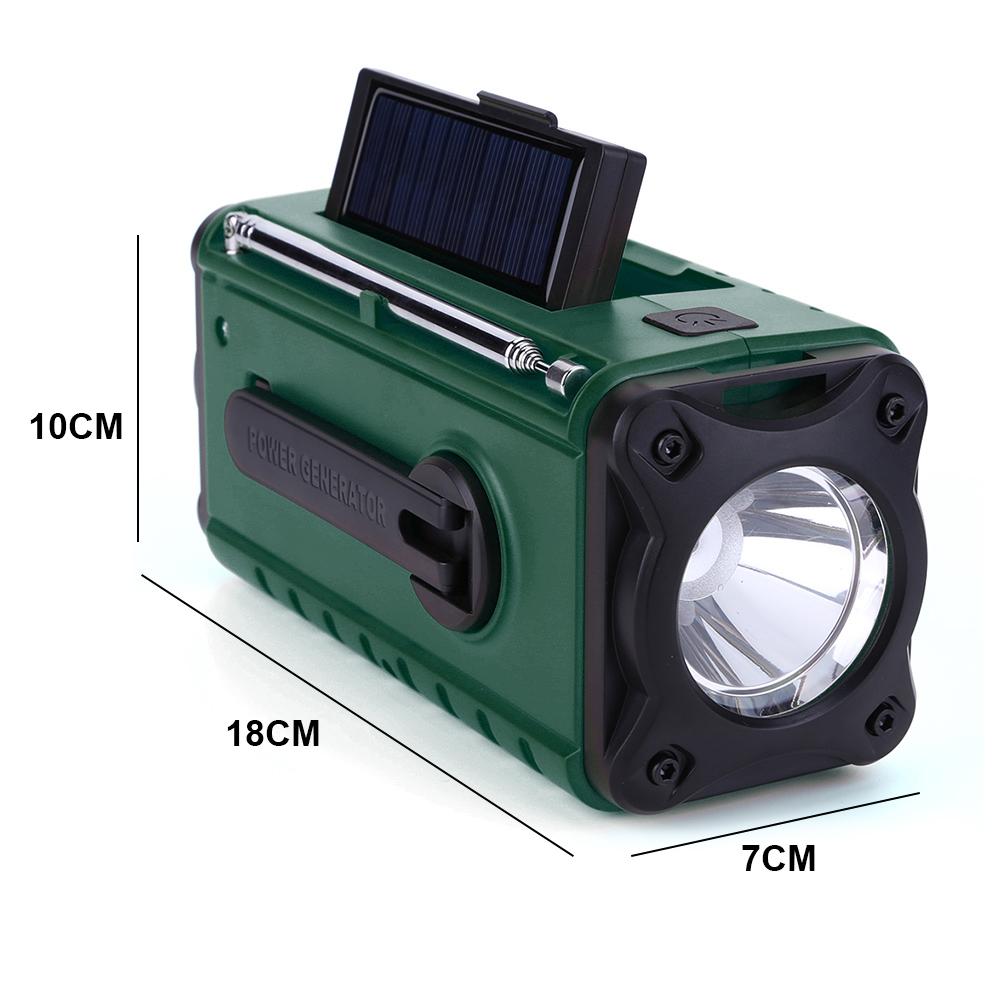 Emergency Weather Radio 10000mAh Solar Hand Crank Portable AM/FM/NOAA Digital Display Radio SOS Power Bank Flashlight Radio