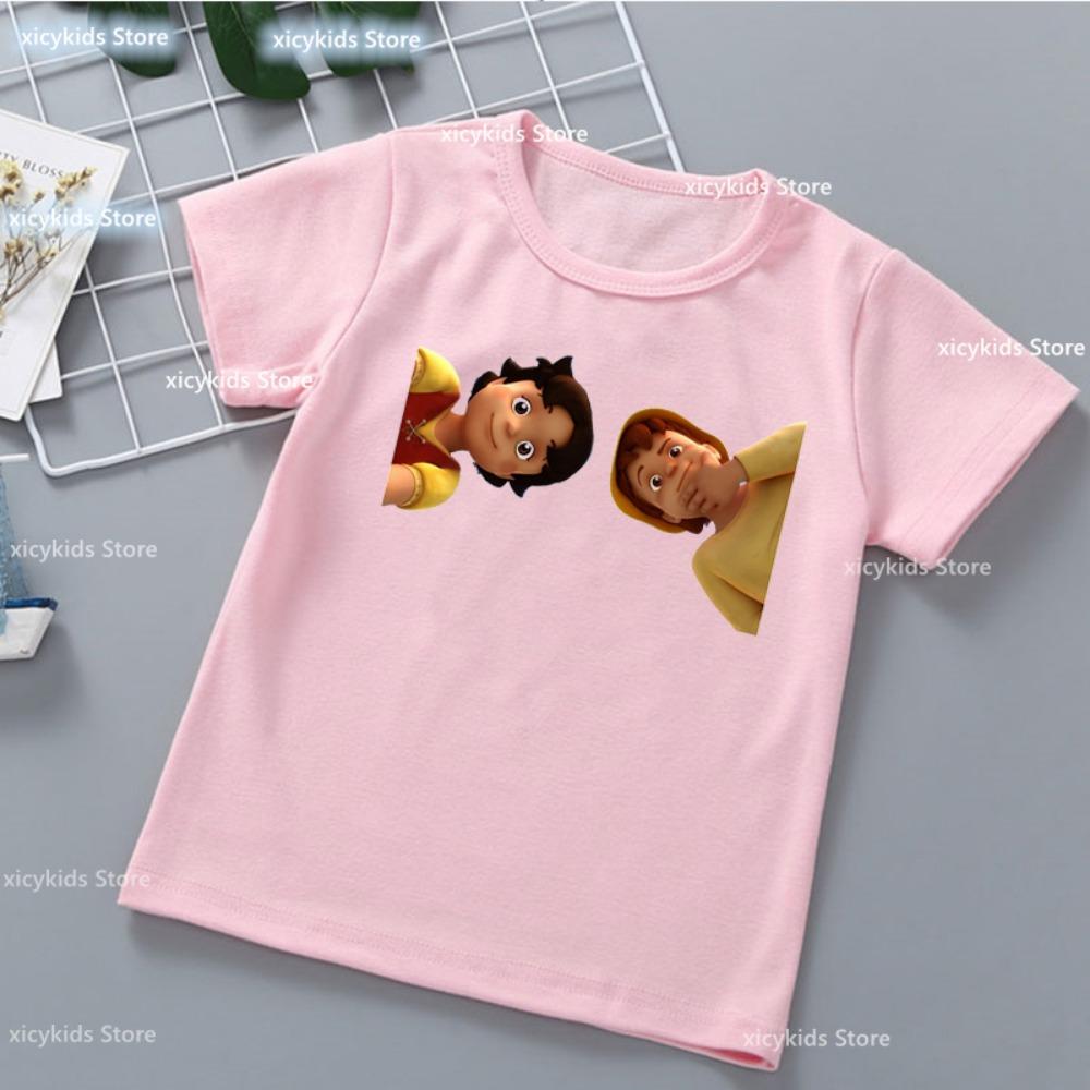 

Kawaii Girls T-Shirt Funny Heidi And Family Cartoon Print Kids Summer Shirt Tops Fashion Girls Clothes Cute Kids Clothes Tshirt 160