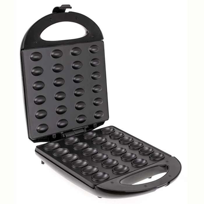 Gaufrier Gaufrier À Noix, 24 Moitiés De Pâte À La Fois, Plaques Antiadhésives Mesko MS3041 1600W Noir 34001