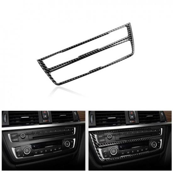 Carbon Fiber Air Condition Button Panel Stick Cover For BMW 3 4 Series F30 F33