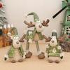 Christmas New Green Fabric Long-billed Elk Doll Christmas Set Ornament