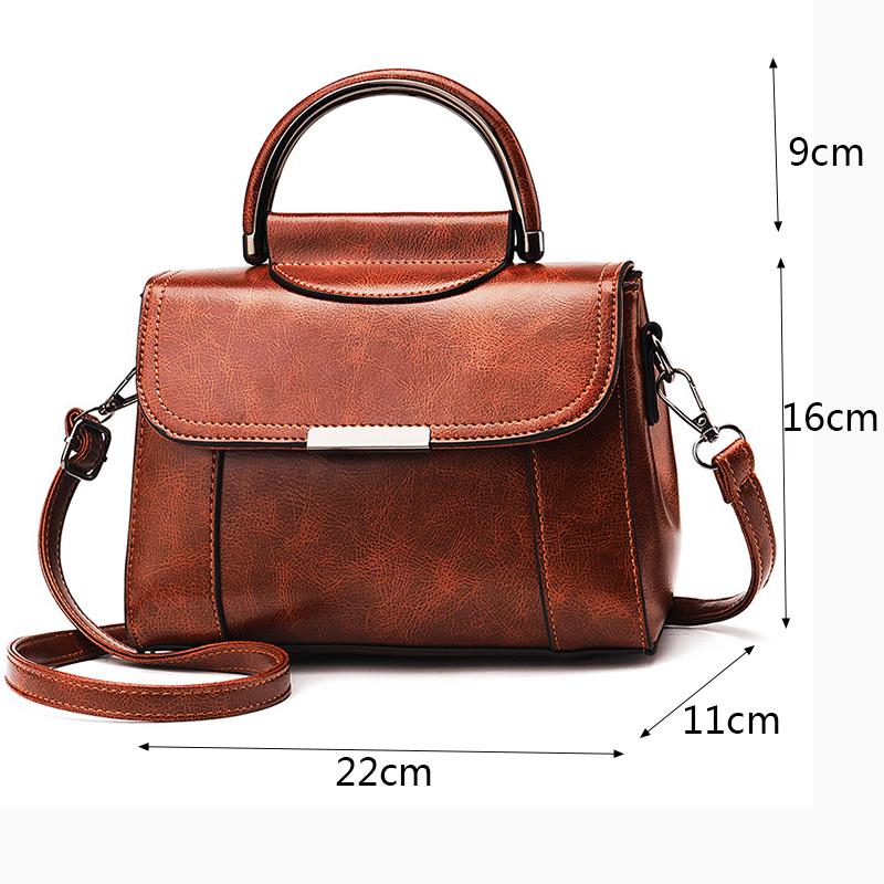 Women PU Leather Shoulder Student Messenger Bag Top-Handle Women Fashion Small Bags Female Designer