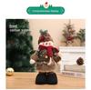 Teleskopische Schneemann- & Rentier-Plüschdekorationen mit Strickmützen für die Weihnachtsausstellung