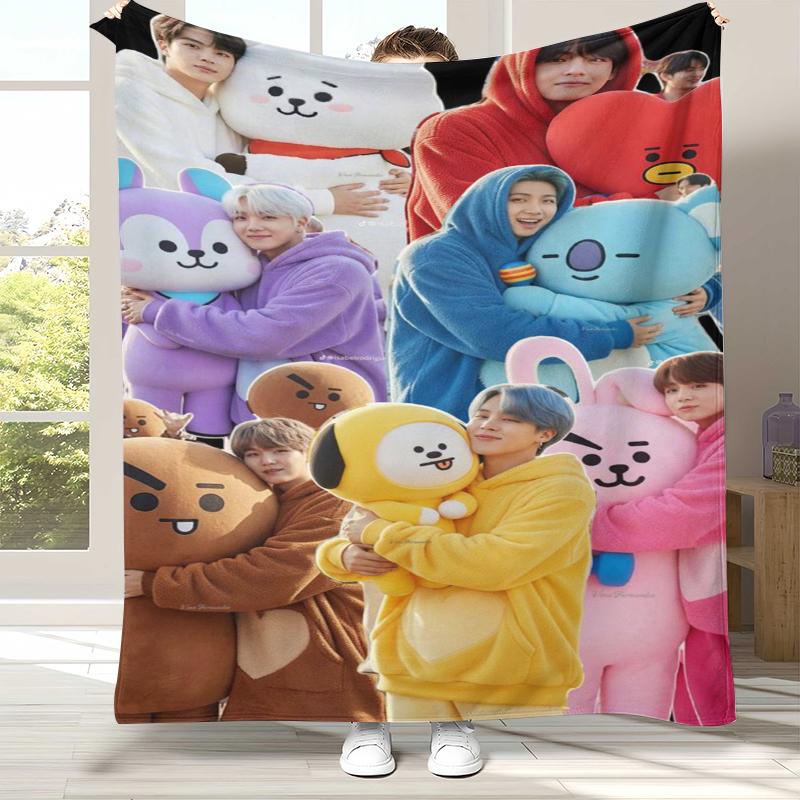 Jung Hoseok J Hope Kpop B-BTS Flanelldecke, Ultraweiche Warme Plüschdecke für Zuhause Schlafzimmer Bett Sofa Abdeckung Büro Camping Geschenk