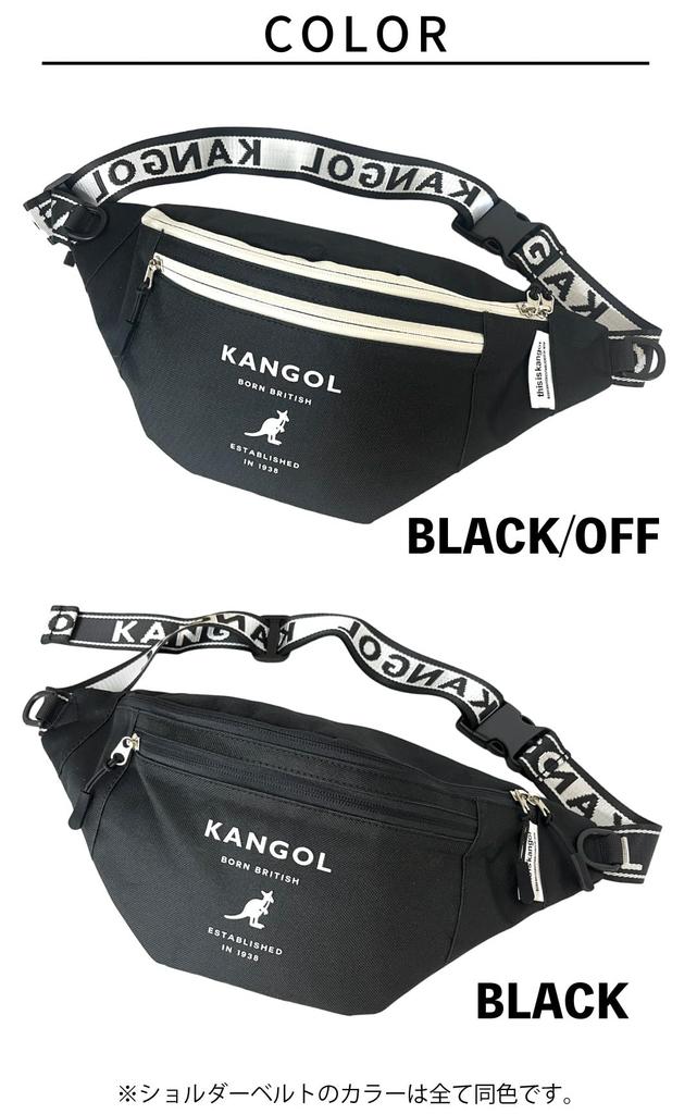 KANGOL Body bag Waist bag KGSA-BG00260 Black/Off