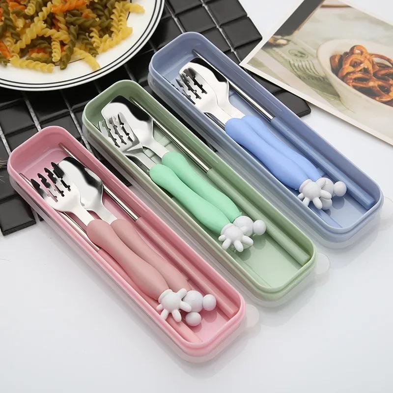 3PCS Western Stainless Steel Dinner Tableware Set New Cutlery Knife Fork Spoon Dinnerware Set With Box Household Dinner Tools