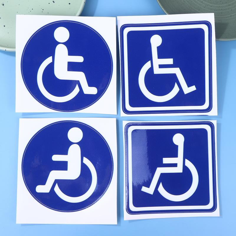 2 ks Nálepky na auto pro osoby s postižením, invalidní vozík, handicap na okno auta, zadní sklo, nárazník, kufr, univerzální sluneční clona, vinylové obtisky