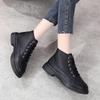Genuine Leather High Quality Autumn Casual Shoes Women Non-Slip High-Top Soft Boots Ladies Non-Slip All-Match Walking Shoes