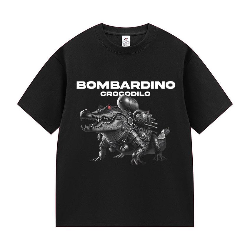 Limitované Bombardino Krokodýl Vtipné Meme Tričko Pánské Dámské Letní O-výstřih Krátký rukáv Tričko Módní Vysoce kvalitní Bavlněná Trička