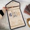 Roll Foldable Jewelry Case Travel Jewelry Organizer Portable for Journey Earrings Rings Diamond Necklaces Brooches Storage Bag