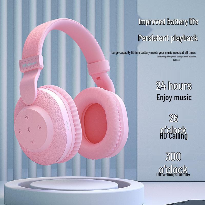2025 Universal Wireless Bluetooth Headphones with Long Battery Life, Card Slot, and Earbuds for Men and Women