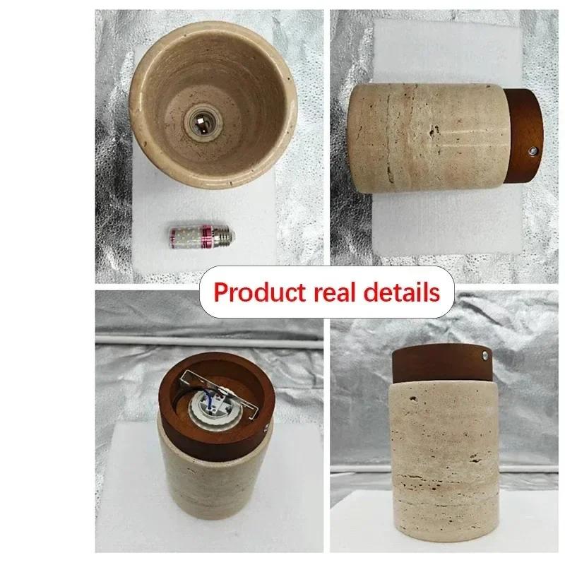 Modern Traverten Taş Tavan Lambası Koridor Fuaye Yatak Odası Koridoru Gömme Merdiven İç Aydınlatma Armatürü Ev Dekoru