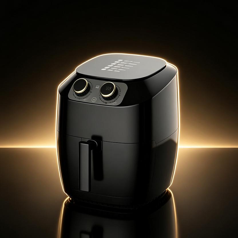 Household 4L Large Capacity Touch Screen Air Fryer