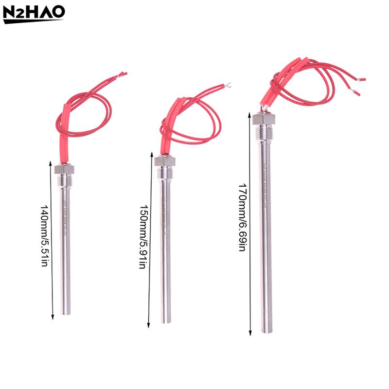 Silver + Red 300W/350W 220V Ignition Igniter Pellet Stove Igniter Hot Rod Heating Tube Ignitor Heating Tube 140/150/170MM