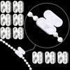 20pcs Pull Cord Connector Plastic Roller Blinds Pull Cord Connectors Curtain Chain Connector Curtain Repair Accessories
