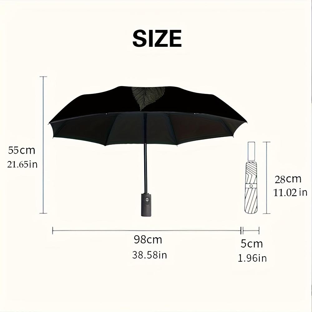 1pc Automatic Open or Close Portable Travel Umbrella | Golden Yellow Roses Heart Border, Sturdy 8-Rib Construction, Ideal for