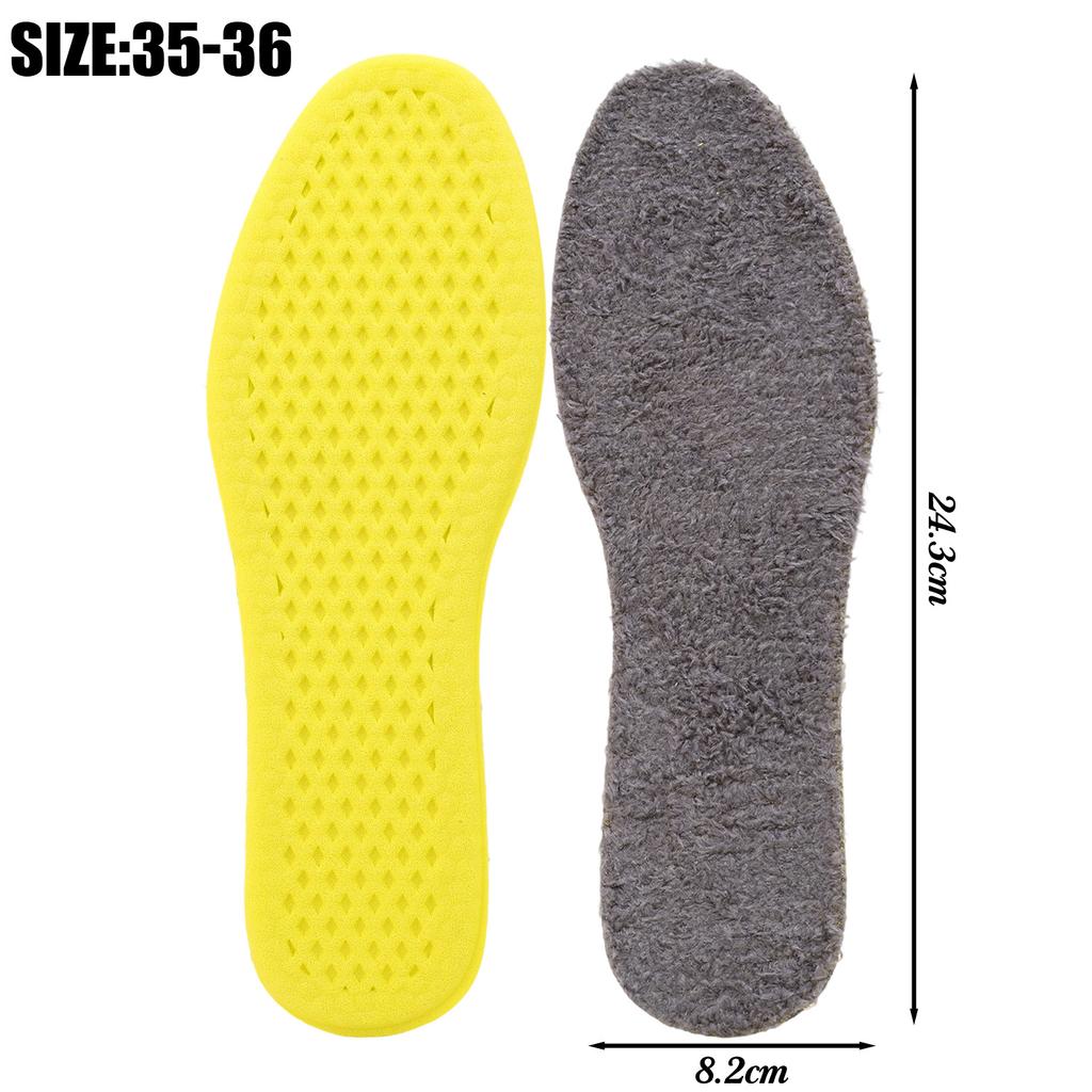 2pcs 2026 New Men and Women Winter Plush Warm Insoles Sports Anti Odor Breathable and Thick Plush Ultra Soft Sole Insoles