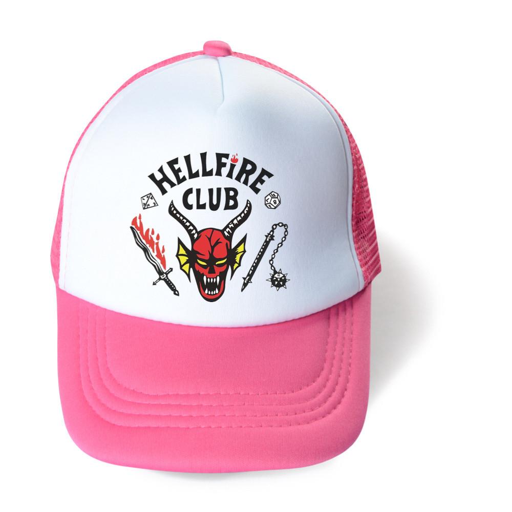 Kids Boys Girls Stranger Hellfire Printed Casual Hats Peaked Baseball Caps