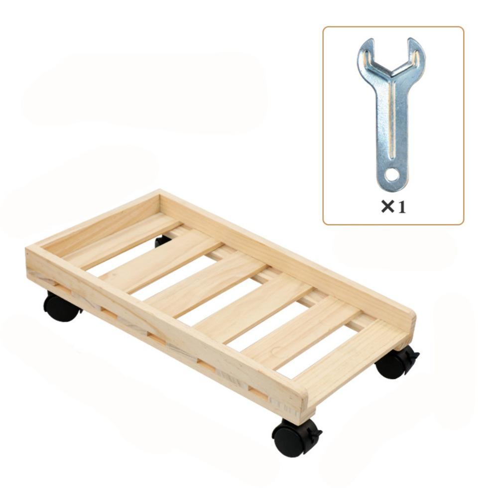 With Brake Storage Rack Wooden Chassis Tray Home Decor Desktop Computer Host Bracket  Indoor