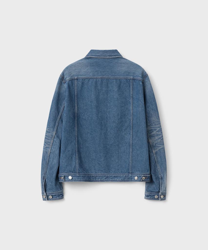 Belier Post Type Trucker Denim Jacket - Vintage Washed Indigo