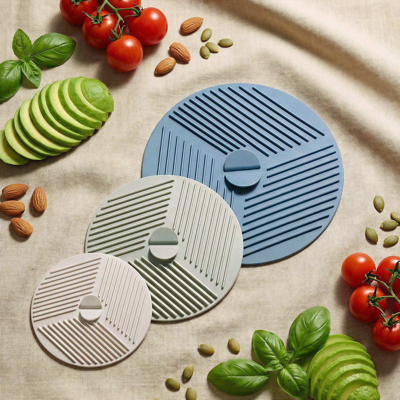 

Multifunctional Silicone Heat Insulation Pad and Pot Lid for High/Low Temperature Protection White (Small)