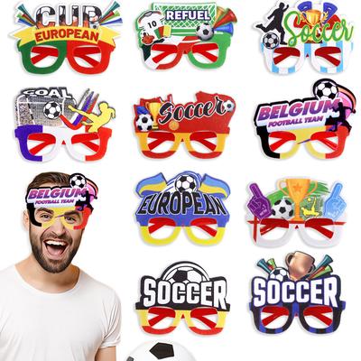 2026 Coupe du Monde USA Canada Mexique Accessoires d'encouragement Lunettes Thème Football Top 24 Fournitures pour Fans Cadre de Lunettes Photo