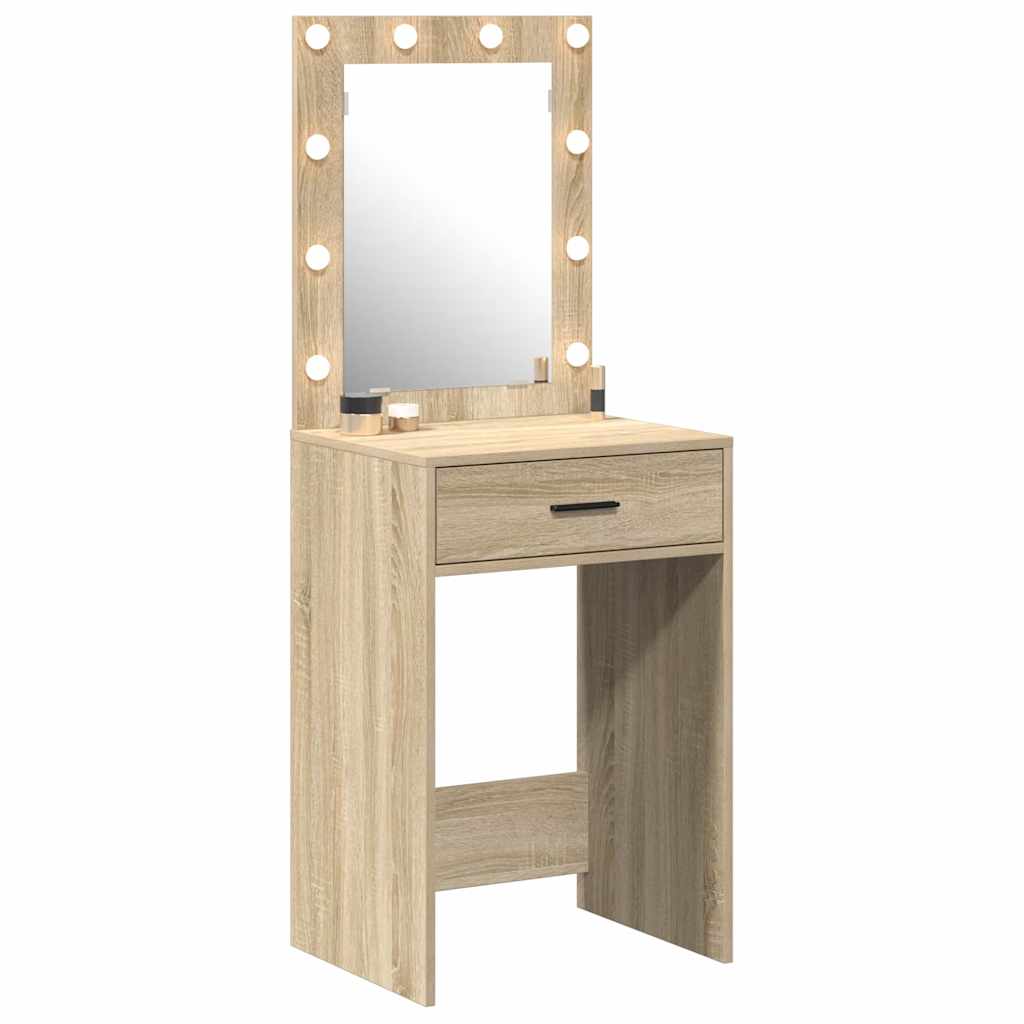 Makeup Table in Sonoma Oak 50 x 41 x 135 cm Engineered Wood