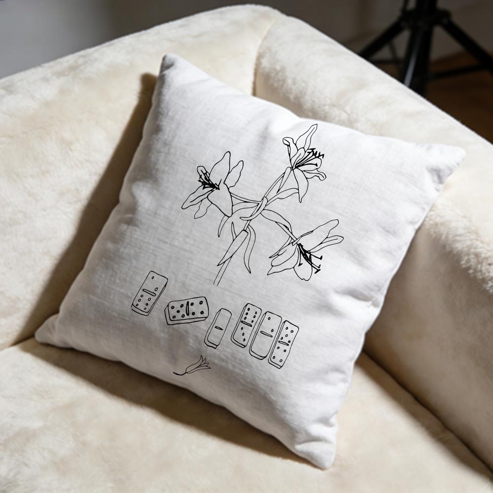 Minimalist Art Drawing Cushion Cover Soft Decorative Pillow Case Suitable for Bedroom Sofa Car Travel Use