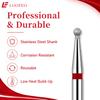 Ball Diamond Nail Drill Bit Set 1.5/2/2.5/3/3.5/4/4.5/5mm Red Fine Nail Milling Cutters Nail File Bit Sets Nail Prep Dead Skin Removal Shaping