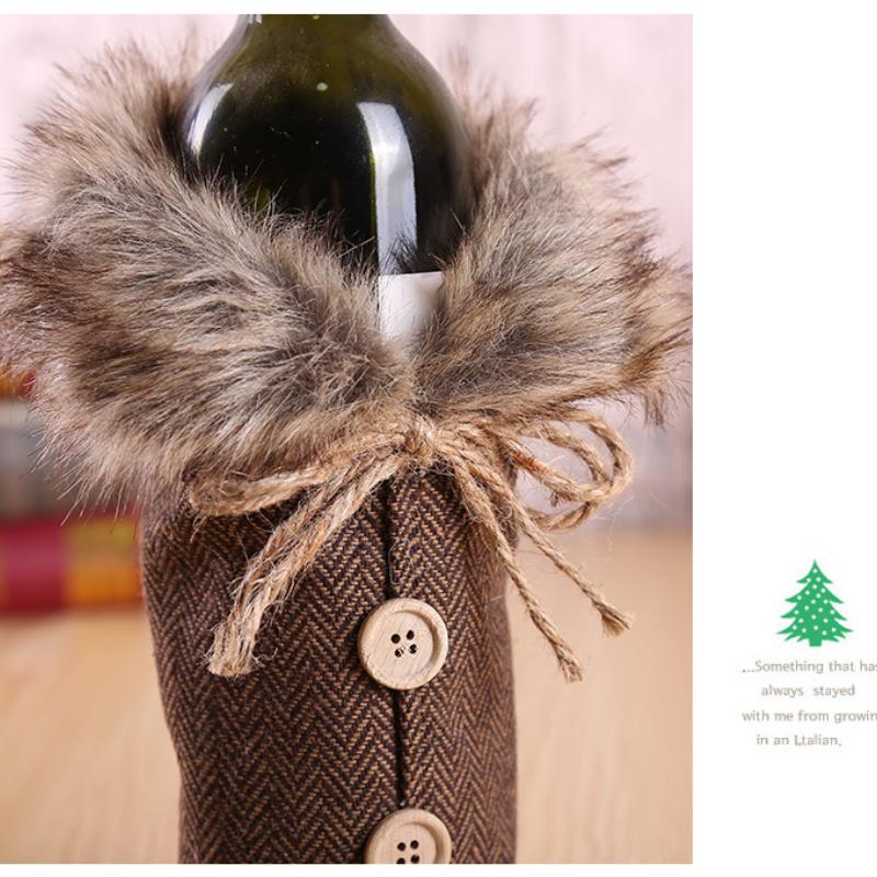 Neues Weihnachts-High-End-Rotwein-Set, Restaurant-Dekoration und Layout-Requisiten, europäische und amerikanische neue Rotweinbeutel, Rotweinflaschen-Sets