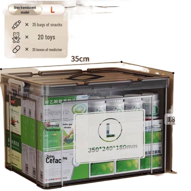 Transparent Large Capacity Storage Box for Clothes, Toys, Snacks