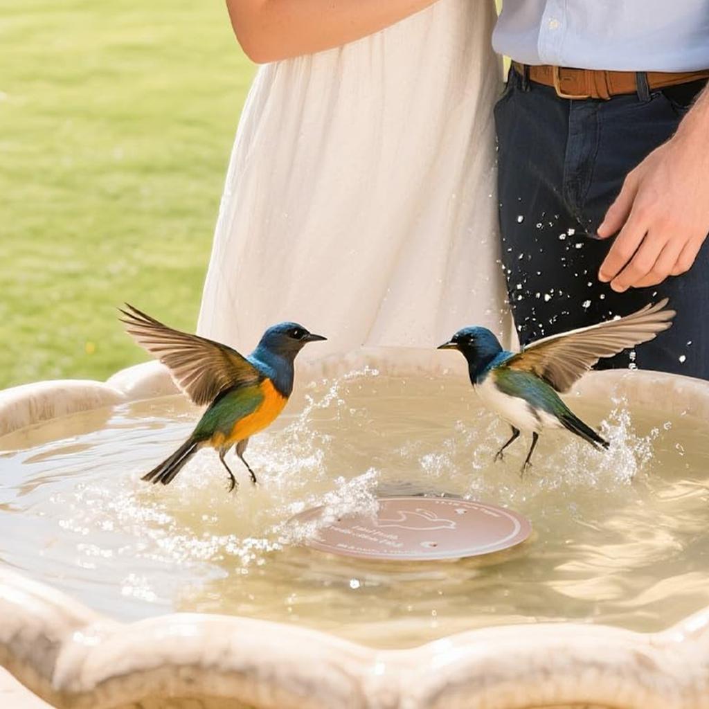 Bird Bath Copper Tray, 0.6mm Reinforced Copper Cleaning Tray With Three-point Support For Physically Safe Clean Water In All Seasons