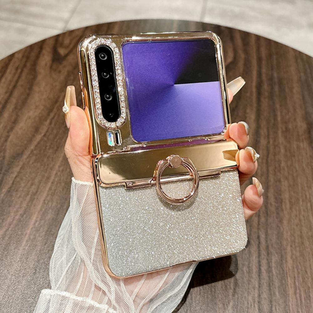 For Huawei Pura X Case Glitter Design Rhinestone Decor Hard PC Phone Cover