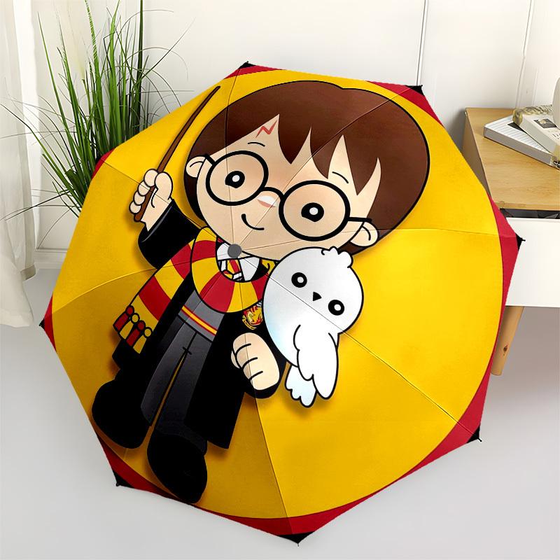 

1pc Harry Potter with Hedwig Umbrella with Plastic Handle,Cartoon Pattern,Suitable for All Seasons Multi-functional Umbrella535