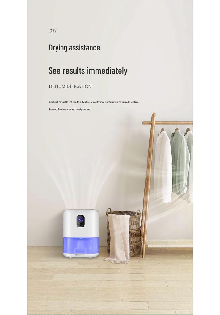 Silent Smart Mini Dehumidifier for Household Wardrobes