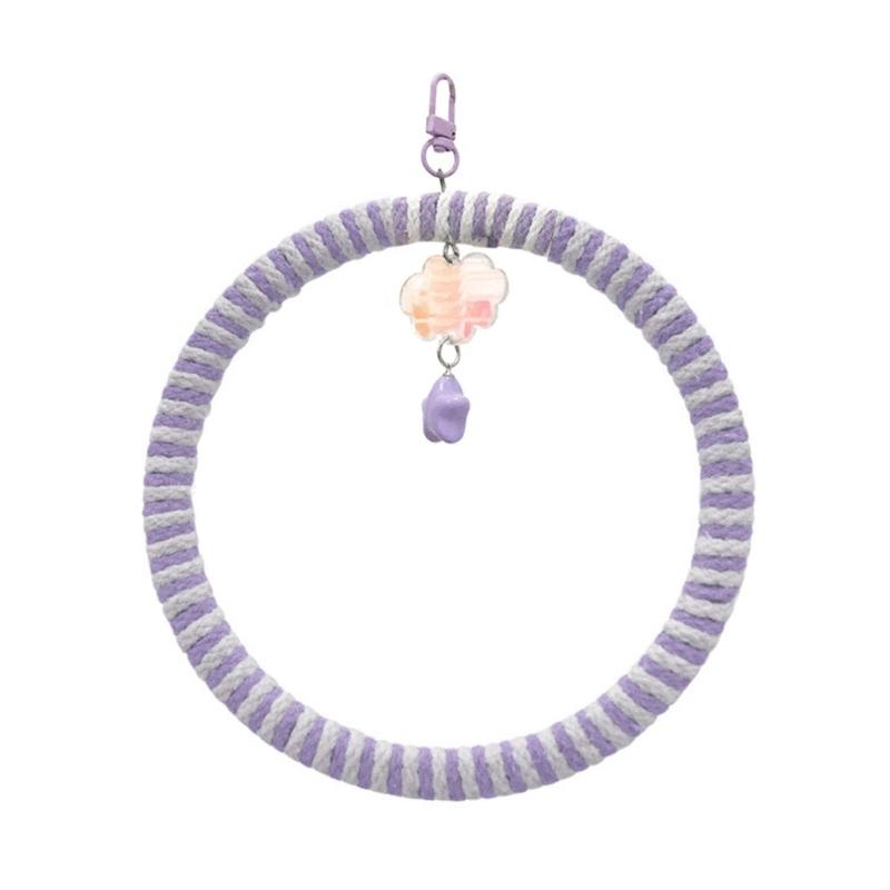 

Durability Cotton Rope Bird Swing Perch With Interactive Design For Parrots Physical Activity And Social Enrichment small