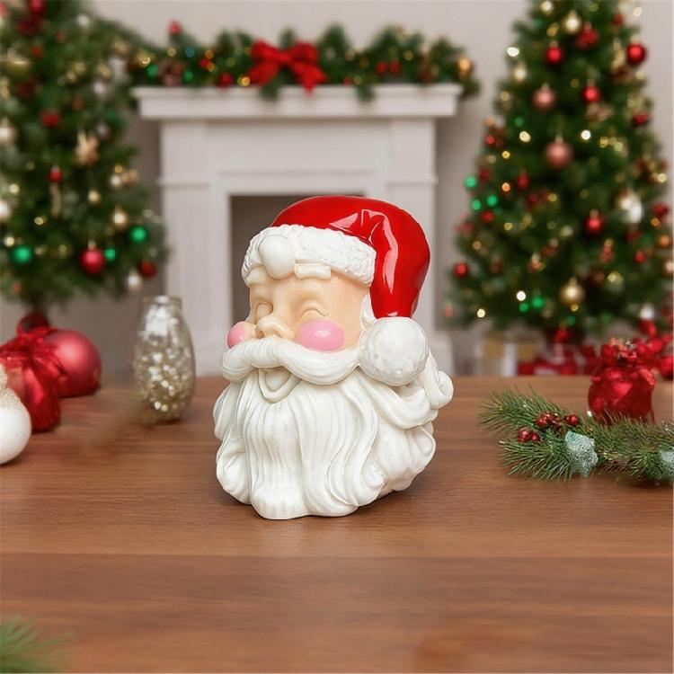 Christmas Theme Candle Silicone Mold Santa Shape Silicone Mould For Handmade Candle Soap Making Epoxy Resin Craft