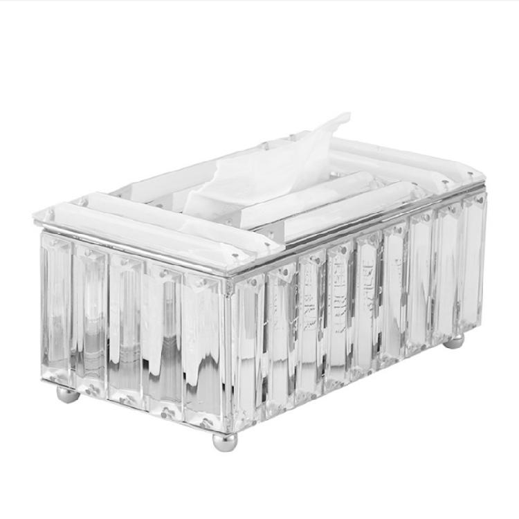 

Crystal Tissue Boxes Holder Gold Cube Napkin Dispenser Bedroom Office Hotel Cafe 1 серебряный